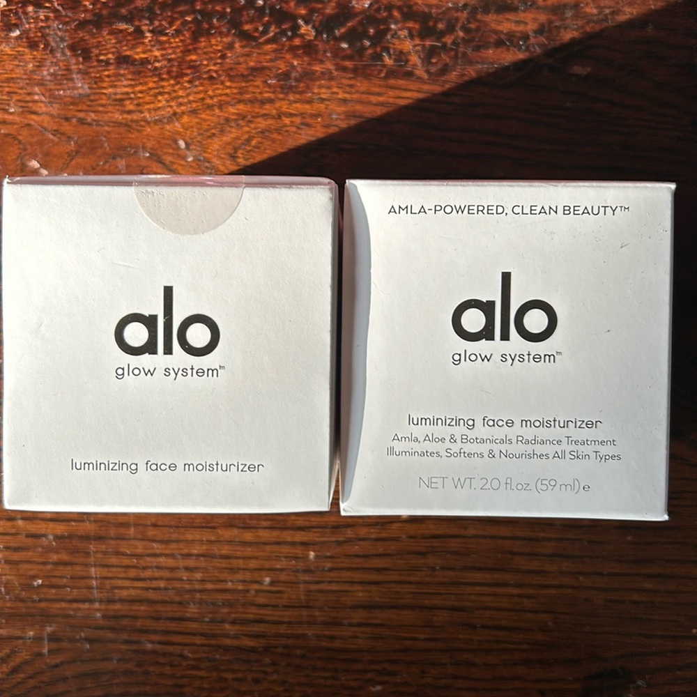 alo glow system luminosity face moisturizer -New Full Size 2 fl oz